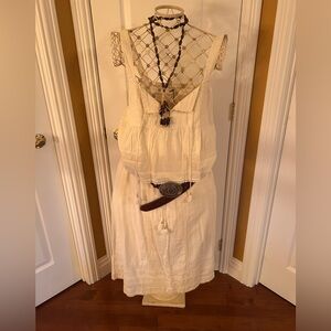 Boho Cream Spell skirt maxi new with tags